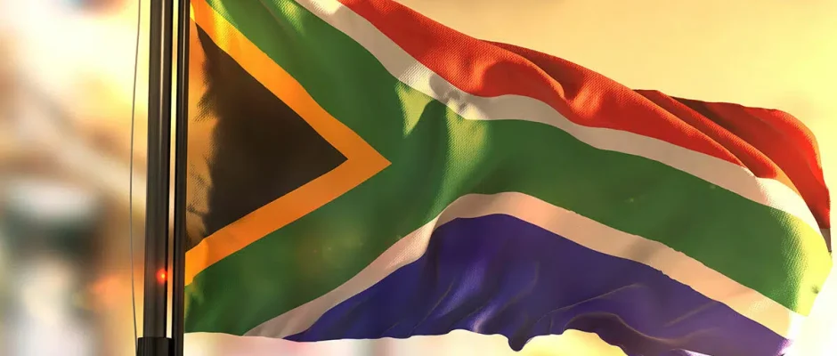 How to get South African Citizenship. Image shows South African Flag