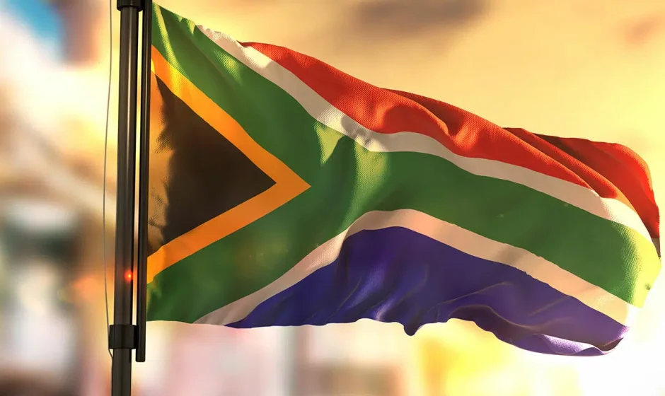 How to get South African Citizenship. Image shows South African Flag