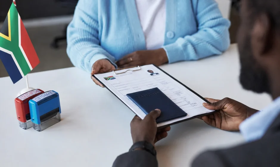 Traveler documents and customs declaration representing South Africa SARS traveler declaration requirements in 2026